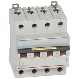 Disjoncteur DX³10000 - 16A - 4P - Courbe C - Vis/Vis