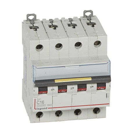 Disjoncteur DX³10000 - 16A - 4P - Courbe C - Vis/Vis