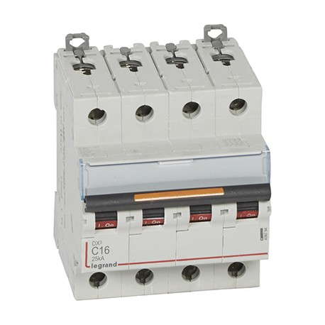 Disjoncteur DX³25kA - 16A - 4P - Courbe C - Vis/Vis