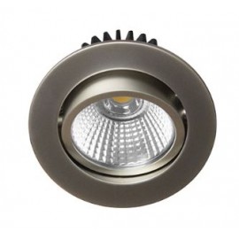 Spot LED AL1014 RDX encastré en fonte d'aluminium - Orientable - 9W - 820Lm - Rond - Titane - Dimmable