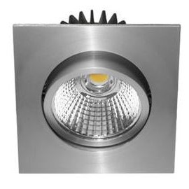 Spot LED AL1014 SDX encastré en fonte d'aluminium - Orientable - 9W - 820Lm - Carré - Aluminium - Dimmable