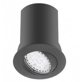 Kit spot LED  RT1014-RDX à équiper - Orientable - 5W -  480Lm - Rond - Noir - Dimmable
