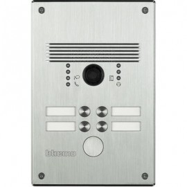 Platine monobloc antivandale Linea 300 Bticino - 2 à 4 boutons - façade alu