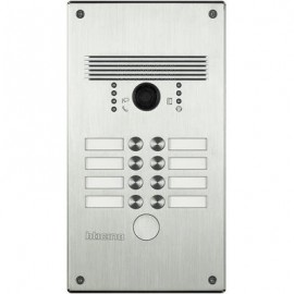 Platine monobloc antivandale Linea 300 Bticino - 5 à 8 boutons - façade alu