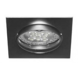 Spot LED LSA1012 SX - GU10 - Orientable  - 50W - Carré - Chrome mat - Sans ampoule