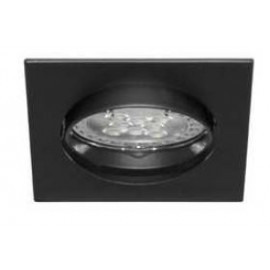 Spot LED LSA1012 SX - GU10 - Orientable  - 50W - Carré - Noir - Sans ampoule