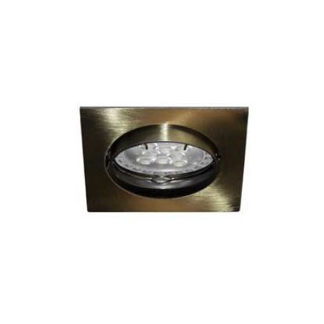 Spot LED LSA1012 SX - GU10 - Orientable  - 50W - Carré - Bronze antique -  Sans ampoule
