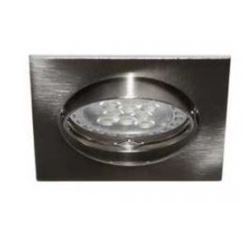 Spot LED LSA1012 SX - GU10 - Orientable  - 50W - Carré - Nickel satiné -  Sans ampoule