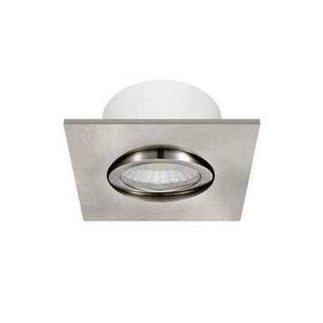 Spot LED Bora SDX 4 en 1 - Orientable - 7W - 600Lm - Carré - Nickel satiné - Dimmable