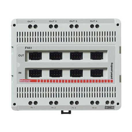 Répartiteur Modulaire audio-video -Bus 2 fils 4 entrées et 4 sorties -6 modules