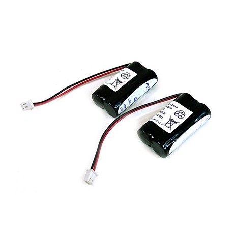 Lot de 2 batteries pour BAES - 2,5V - 0,8Ah - Côte/Côte - Cellules AA