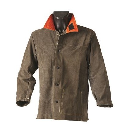 Veste De Protection En Cuir De Vachette KS Tools - Taille XXL - Pour Soudure, Travaux à Hautes Températures - Manches Réglables