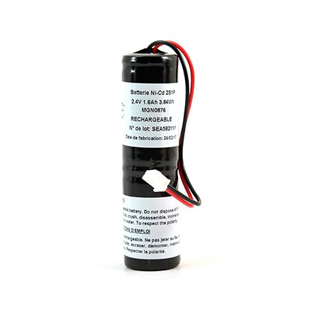 Batterie pour BAES - 2,4V - 1,6Ah - Bâton - Cellules SC