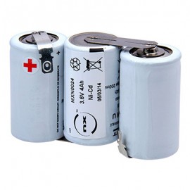Batterie pour BAES - 3,6V - 4Ah - Côte/Côte - Cellules D - Sortie FAST