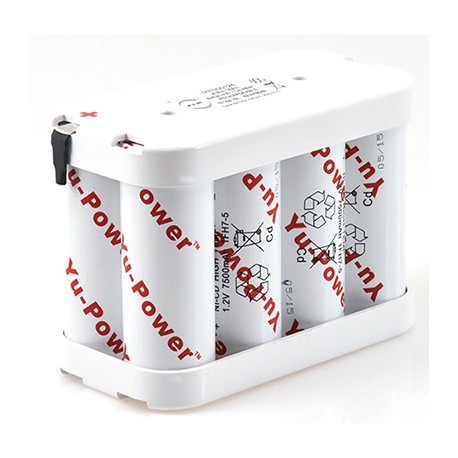 Batterie pour BAES - 4,8V - 15Ah - Flasque - Cellules F
