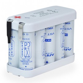 Batterie pour BAES - 12V - 0,8Ah - Flasque - Cellules AA