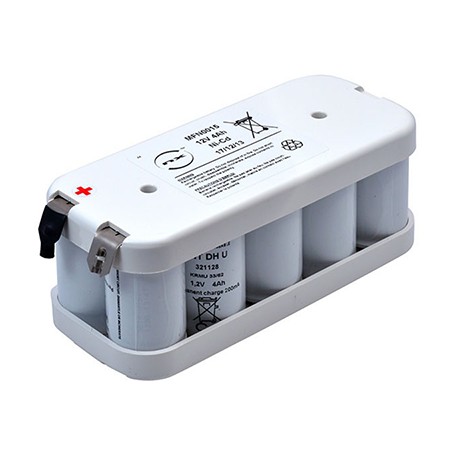 Batterie pour BAES - 12V - 4Ah - Flasque - Cellules D
