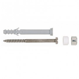 Kit de fixation pour WC et bidets - Avec capuchons blancs et chromés - S8RD 80 WCR