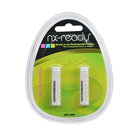 Lot de 2 accumulateurs NiMh NX-Ready - 1,2V - 0,8Ah - Type AAA