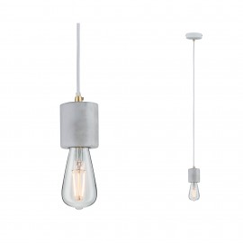 Suspension Neordic Nordin - E27 - 20W - Blanc /Marbre - Dimmable - Sans ampoule
