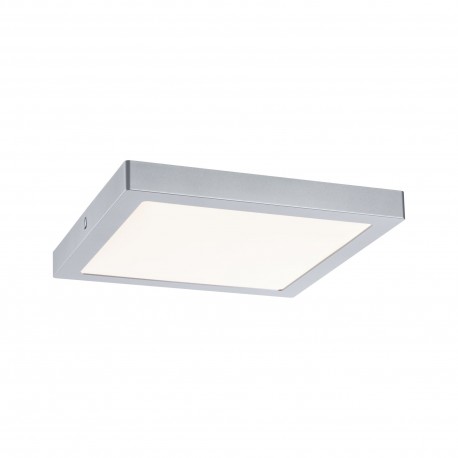 Plafonnier LED Abia - Carré - 22W - 300x300mm - 2200Lm - Chromé mat - Non dimmable - Avec ampoule