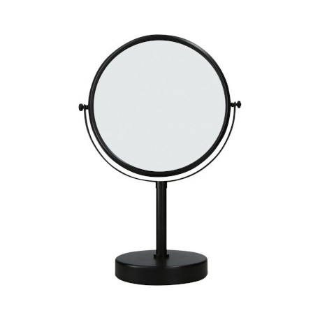 8661688- JVD] Le miroir Fiesta - Sur pied - Double face - Rond - Noir