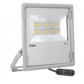 Projecteur extérieur LED TWISTER 3 - symétrique - 100W - 3000K - 12000Lm - Non dimmable - Avec ampoule - Gris