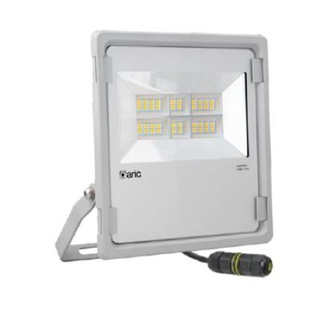 Projecteur extérieur LED TWISTER 3 - symétrique - 100W - 3000K - 12000Lm - Non dimmable - Avec ampoule - Gris