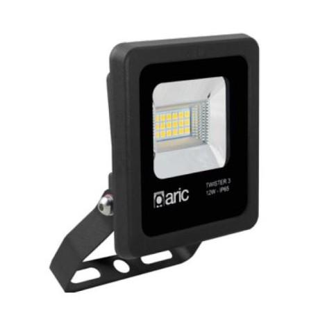 Projecteur extérieur LED TWISTER 3 - symétrique - 12W - 3000K - 1450Lm - Non dimmable - Avec ampoule - Noir