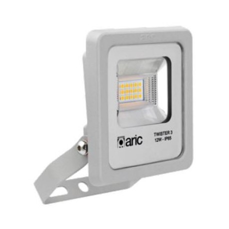 Projecteur extérieur LED TWISTER 3 - symétrique - 12W - 4000K - 1550Lm - Non dimmable - Avec ampoule - Gris