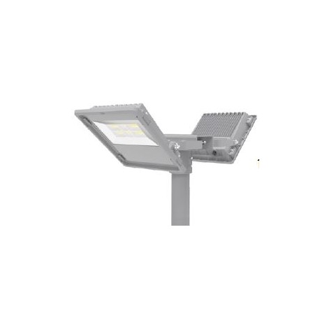 Fixation mât pour projecteur extérieur TWISTER - Simple/Double - Gris