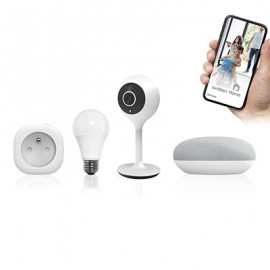 Pack de démarrage SmartHome - Wi-Fi - Enceinte - Camera - Ampoule - Prise