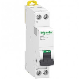 Disjoncteur 1A - iDT40T Acti9 - 6kA - Courbe C - 1P+N