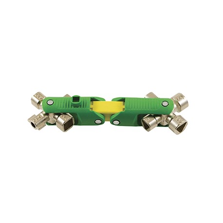 Clé universelle 9 en 1 - Multi-empreintes - Jaune et vert