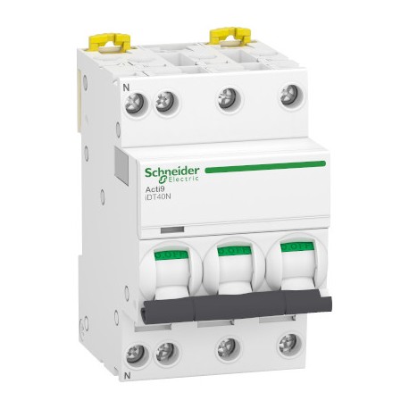 Disjoncteur 25A - iDT40N Acti9 - 10kA - courbe D - 3P+N