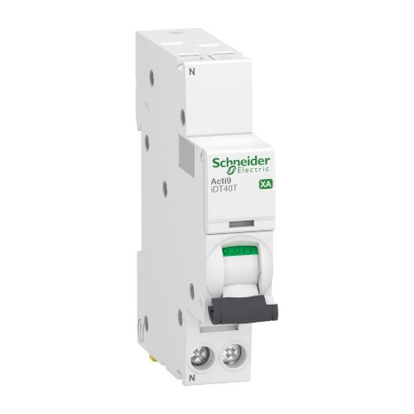 Disjoncteur 16A - iDT40T XA Acti9 - 6kA - courbe C - 1P+N - Borne à vis par le bas
