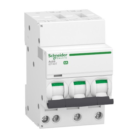 Disjoncteur 40A - iDT40T XA Acti9 - 6kA - courbe C - 3P+N - auto-vis