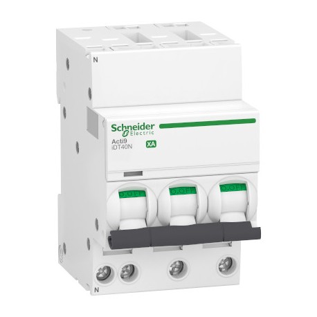 Disjoncteur 16A - iDT40N XA Acti9 - 10kA - courbe C - 3P+N - auto-vis