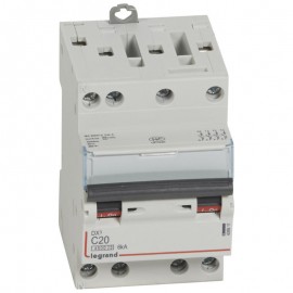 Disjoncteur DXᶾ4500 - 20A - Tétrapolaire - Courbe C - vis/vis