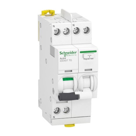 Disjoncteur différentiel 40A - iDD40T Acti9 - 6kA - courbe C - 1P+N - 30mA - Type AC