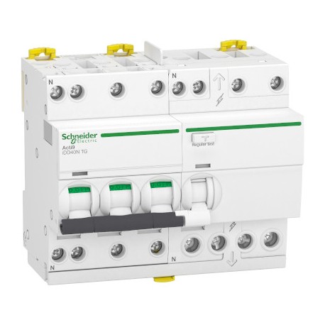 Disjoncteur différentiel 40A - iDD40N Acti9 - 10kA - courbe C - 3P+N - 30mA - Type AC