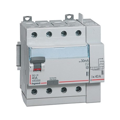 Interrupteur différentiel - 40A - 30mA - Type AC - 400V - Vis/auto