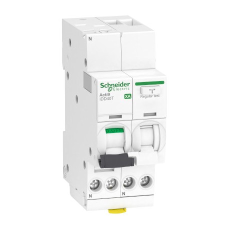 Disjoncteur Différentiel Schneider ACTI9 IDD40T XA - 1P+N 20A 300mA AC - Pour Tableau Électrique Pro