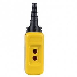 Boite à bouton pendante Harmony - 2 trous ø22mm - Jaune