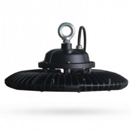 Lampe industrielle UFO LED - 100W - 4000K - Rond - Suspendu - Noir