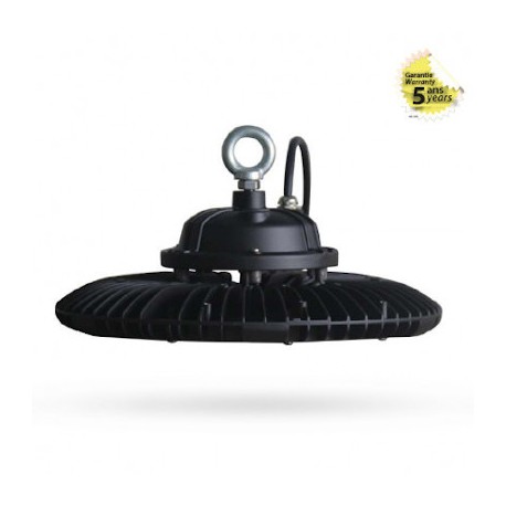 Lampe industrielle UFO LED - 100W - 4000K - Rond - Suspendu - Noir - MeanWell