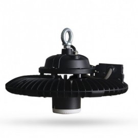Lampe industrielle UFO LED - 120W - 4000K - Rond - Suspendu - Noir - +Détecteur RF