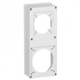 Plastron pour coffret P17 - 280x125 - 2 trous - Pour 1 socle 16 ou 32A et 1 socle 63A