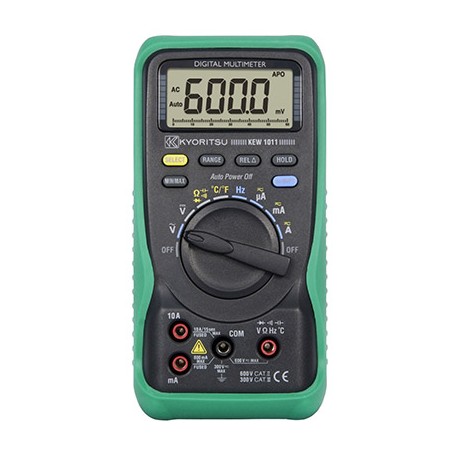 Multimètre numérique Vca-cc/Aca-cc/R/F/T° cat III 300V