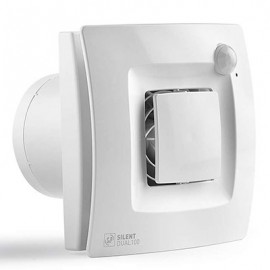 Aérateur Silent Dual - Ponctuel & Permanent - 25 à 90m³/h - Blanc